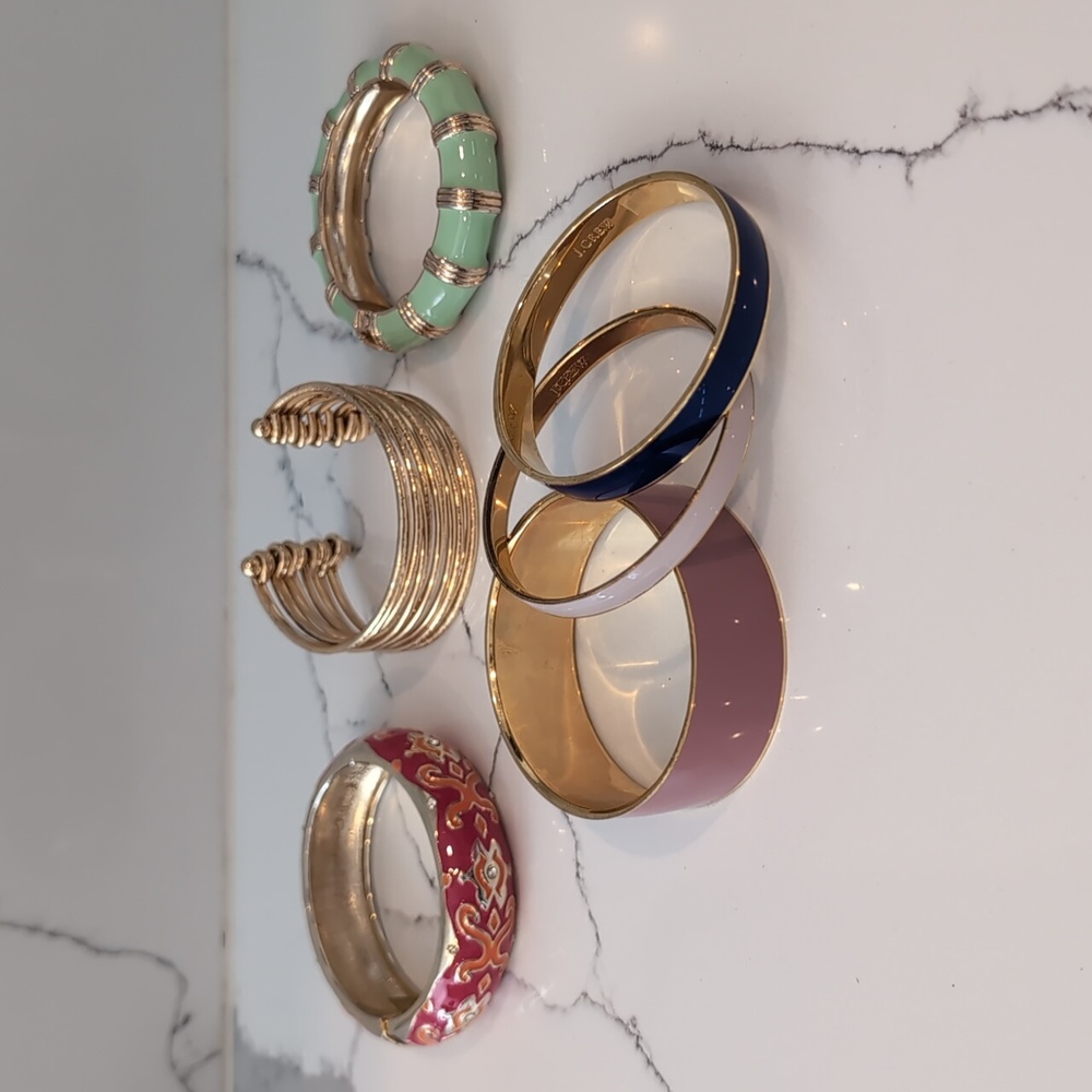 Set of 6 Bangle Bracelets- 3 are J Crew